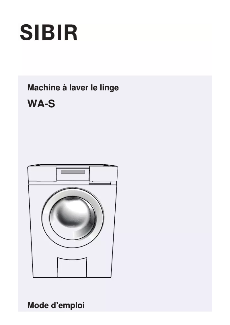 Page 1 de la notice Manuel utilisateur SIBIR WA-S 11002