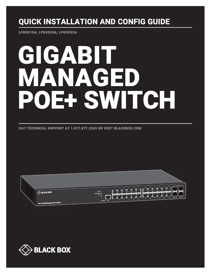 Page n°1 - Manuel utilisateur Black Box LPB3028A