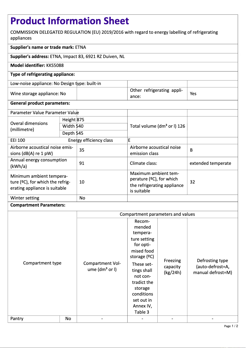 Image de la première page du manuel de l'appareil KKS5088
