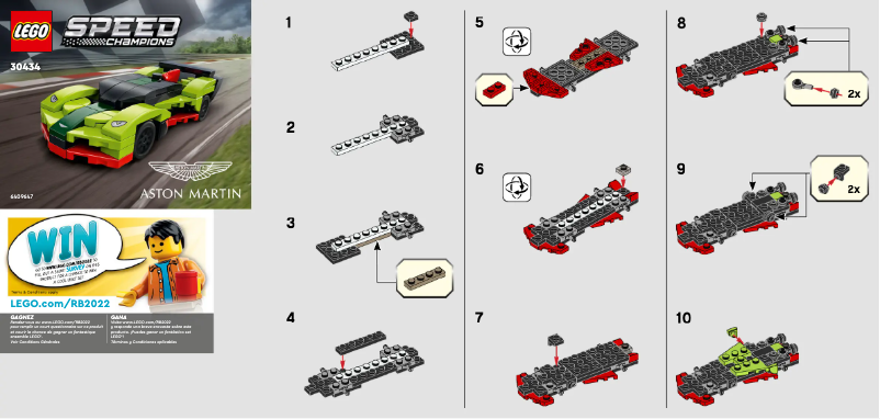 Page n°1 - Manuel utilisateur Lego Speed Champions Aston Martin 30434