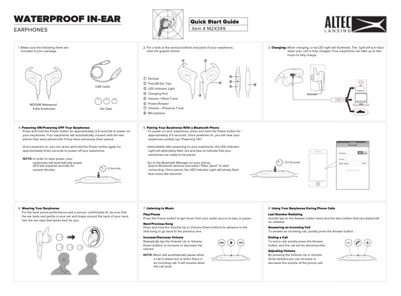 Image de la première page du manuel de l'appareil Sport MZX399