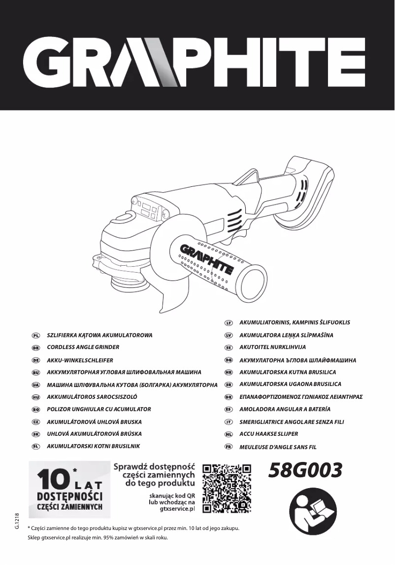 Page 1 de la notice Manuel utilisateur Graphite 58G003