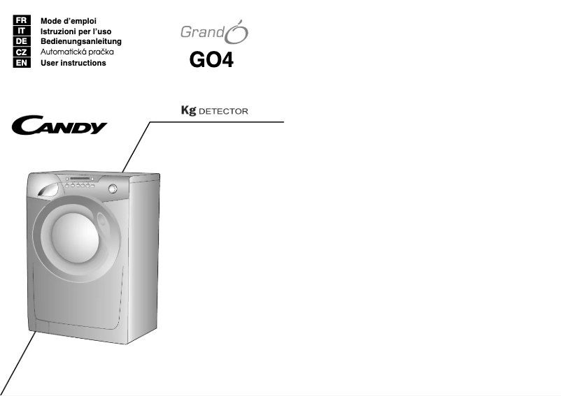 Page 1 de la notice Manuel utilisateur Candy GO4 1272D/L1-S