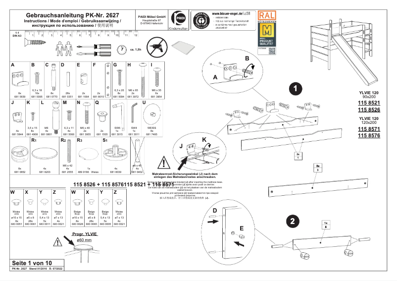 Page n°1 - Manuel utilisateur Paidi Ylvie