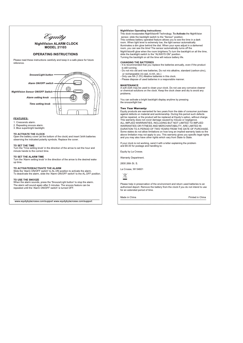 Página 1 del manual Manual de usuario La Crosse Technology 21103