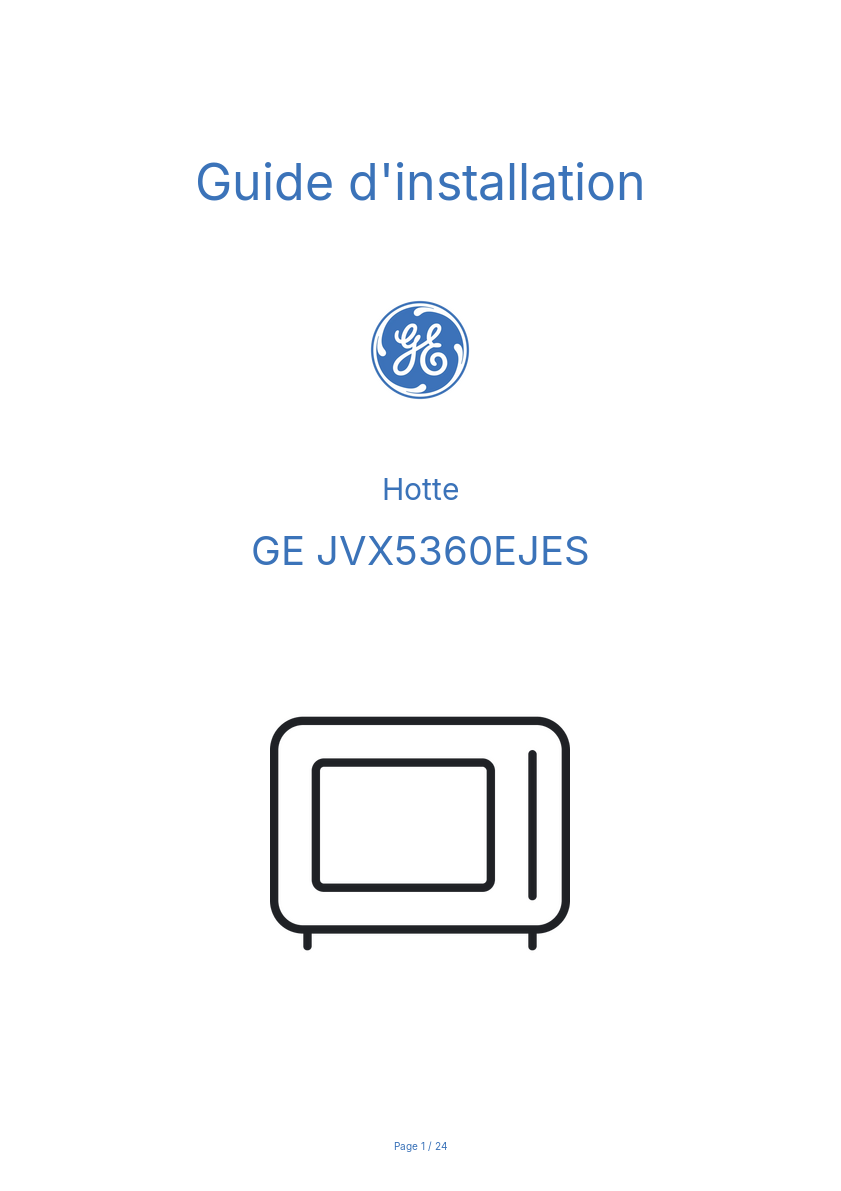 Image de la première page du manuel de l'appareil JVX5360EJES