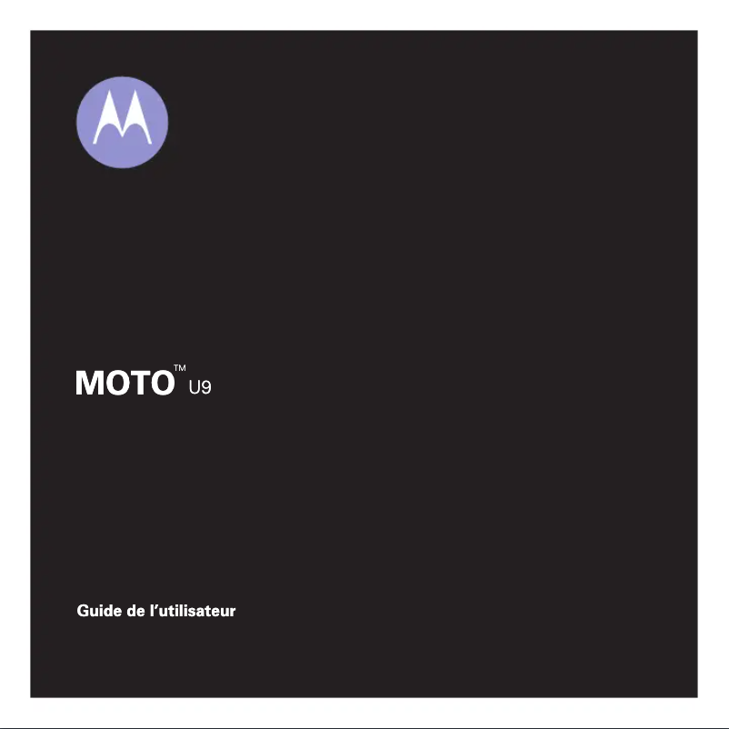 Page n°1 - Manuel utilisateur Motorola Moto U9