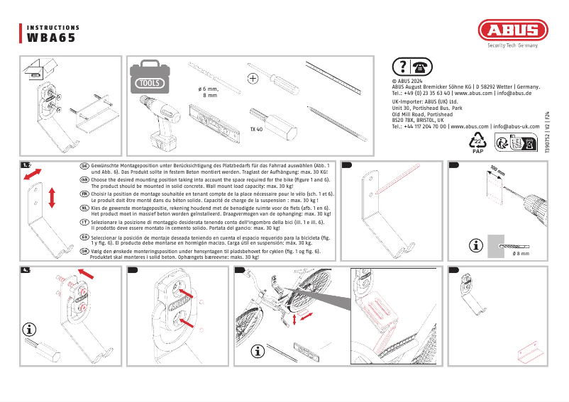 Página 1 del manual Manual de usuario Abus WBA65