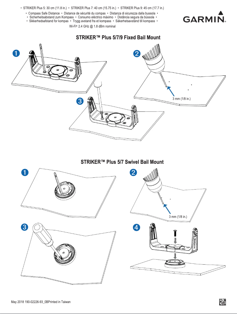 Page 1 de la notice Guide d'installation Garmin Striker Plus 9sv