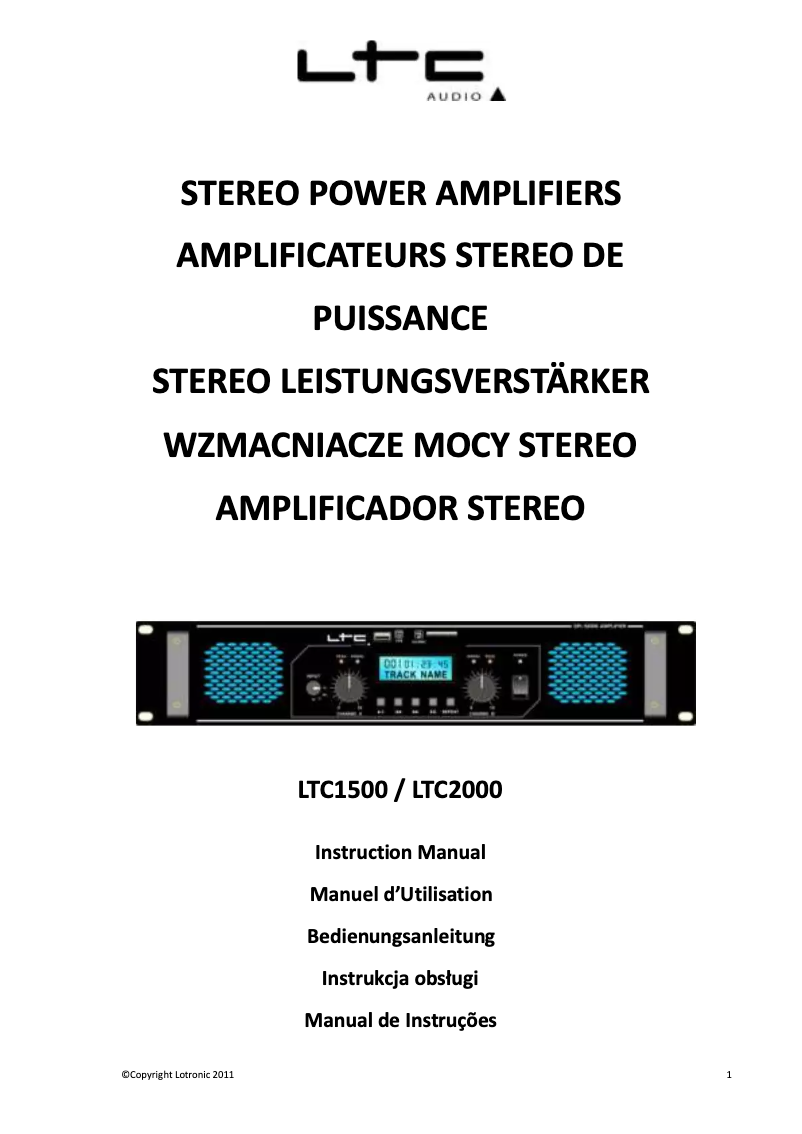 Page 1 de la notice Manuel utilisateur LTC LTC2000