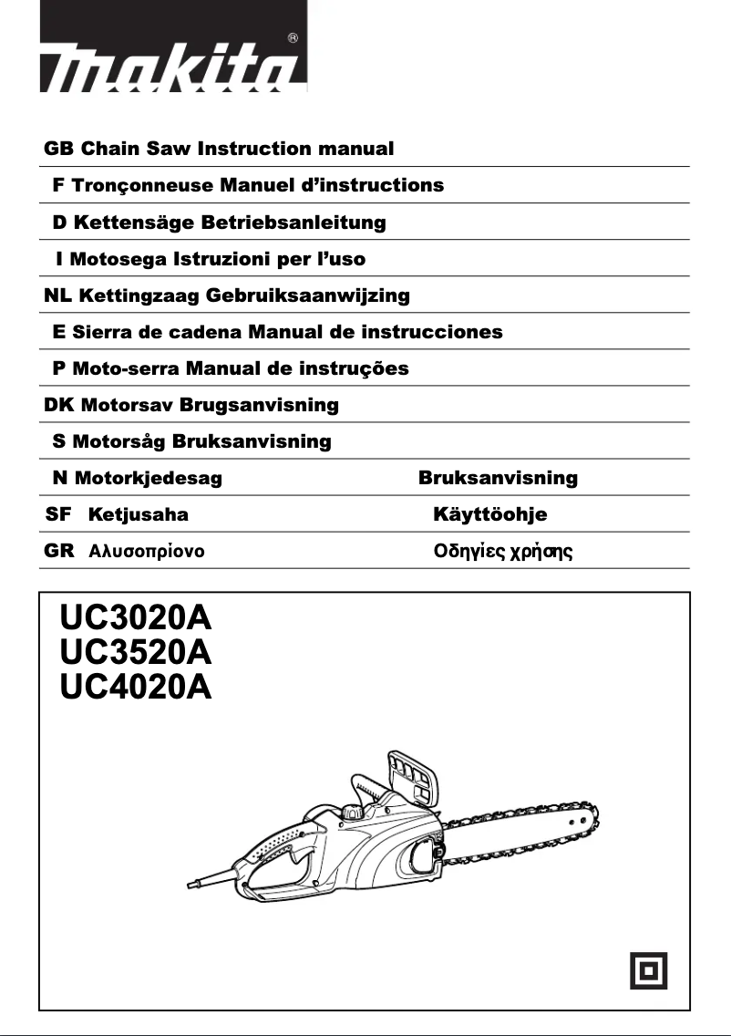 Page 1 de la notice Manuel utilisateur Makita UC3020A