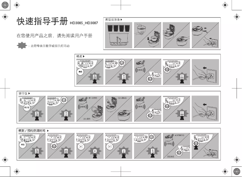 Image de la première page du manuel de l'appareil Avance Collection HD3085