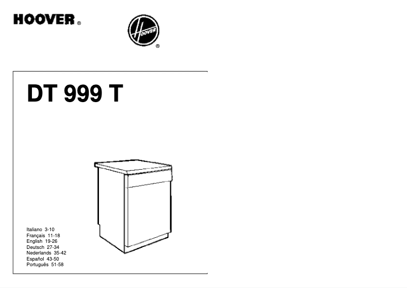 Página 1 del manual Manual de usuario Hoover DT999SYAL