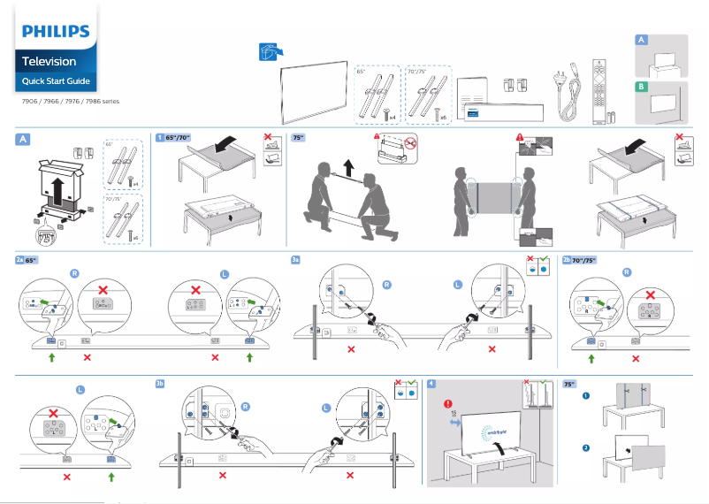 Imagen de la primera página del manual del dispositivo 65PUN7986