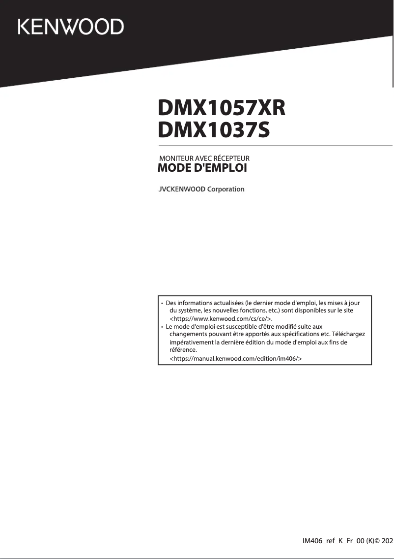 Image de la première page du manuel de l'appareil DMX1057XR