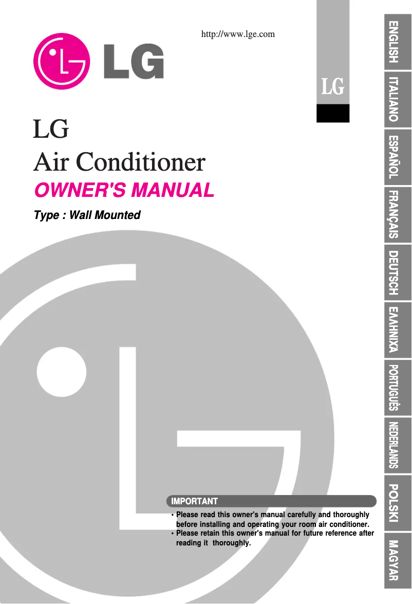 Page n°1 - Manuel utilisateur LG CC24AWV