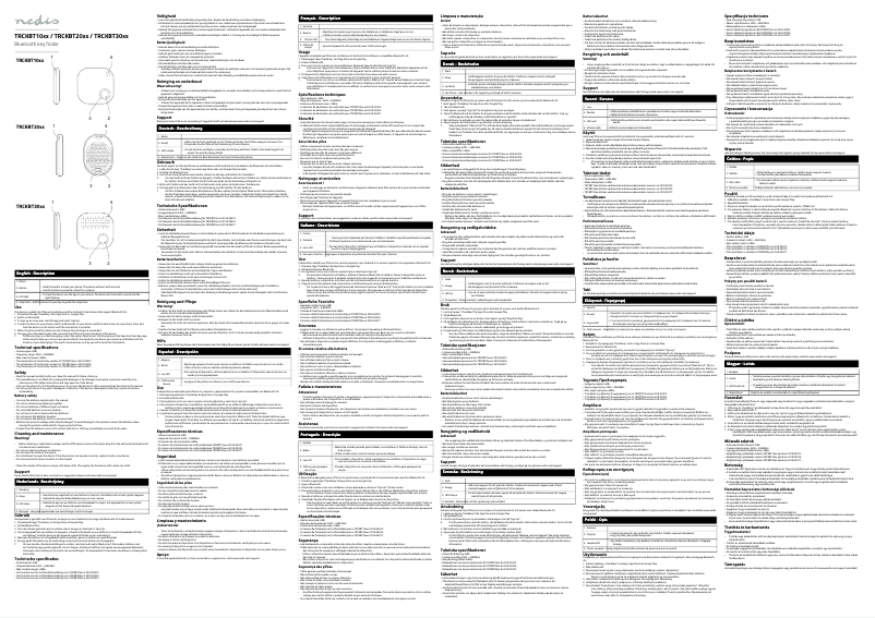 Página 1 del manual Manual de usuario Nedis TRCKBT10BK