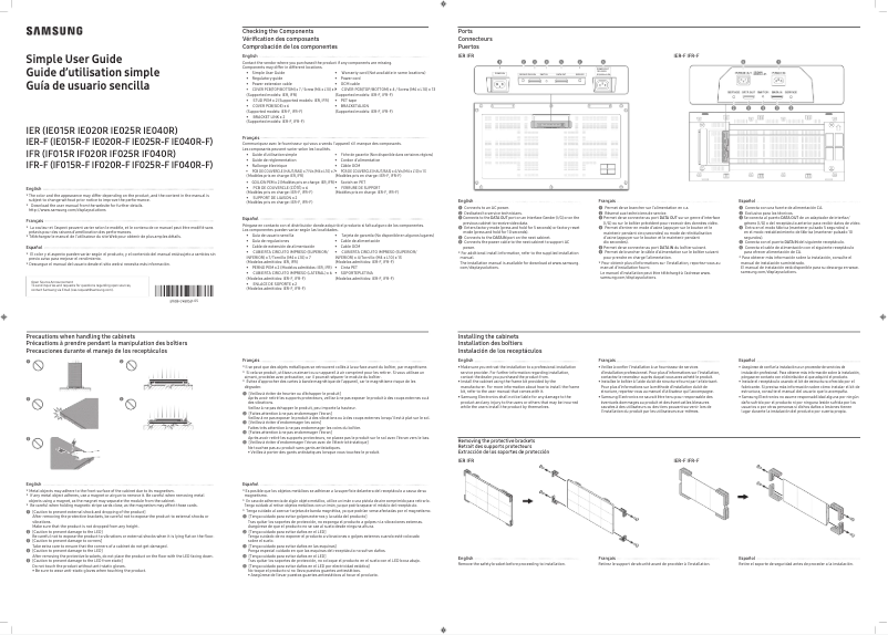 Image de la première page du manuel de l'appareil IE040R