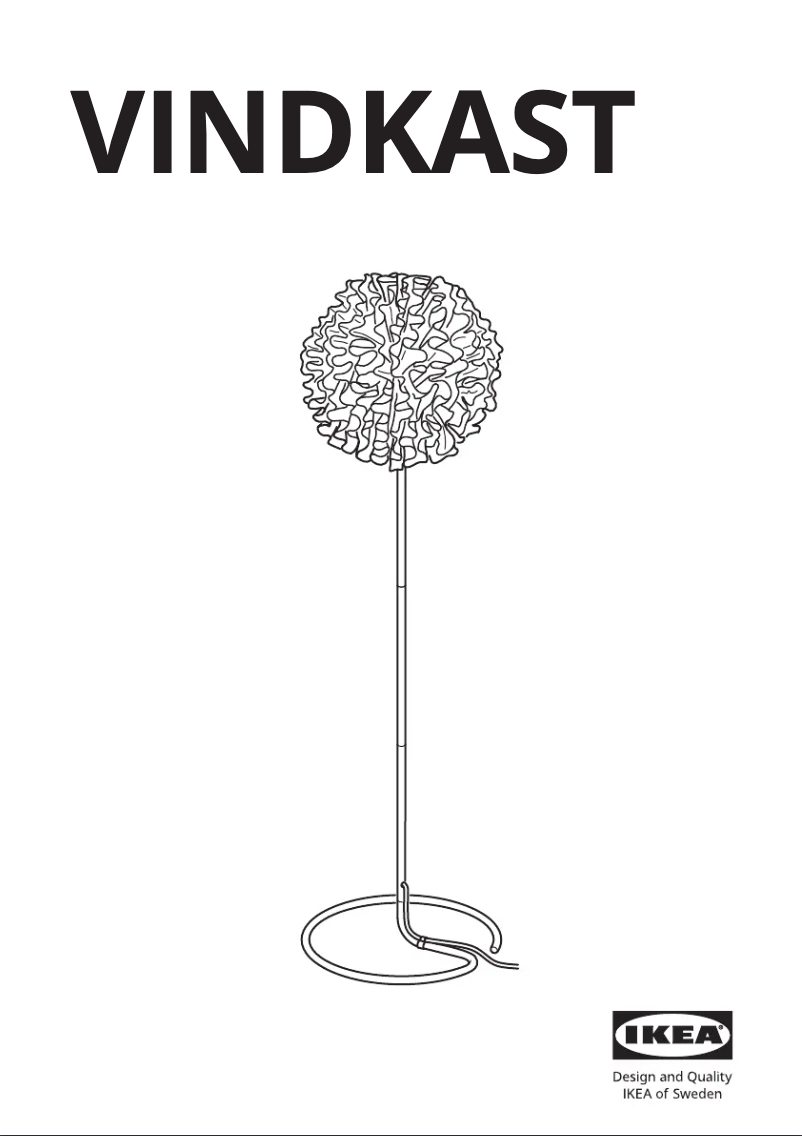 Page 1 de la notice Manuel utilisateur Ikea VINDKAST 505.390.88