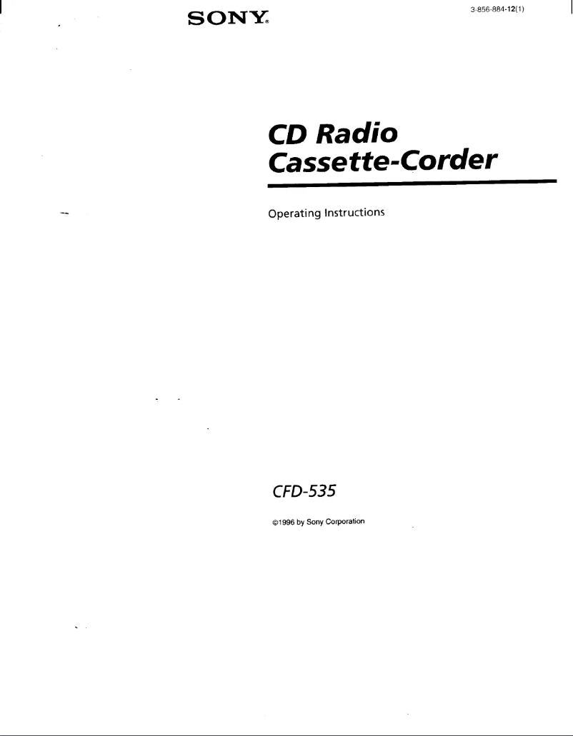 Image de la première page du manuel de l'appareil CFD-535