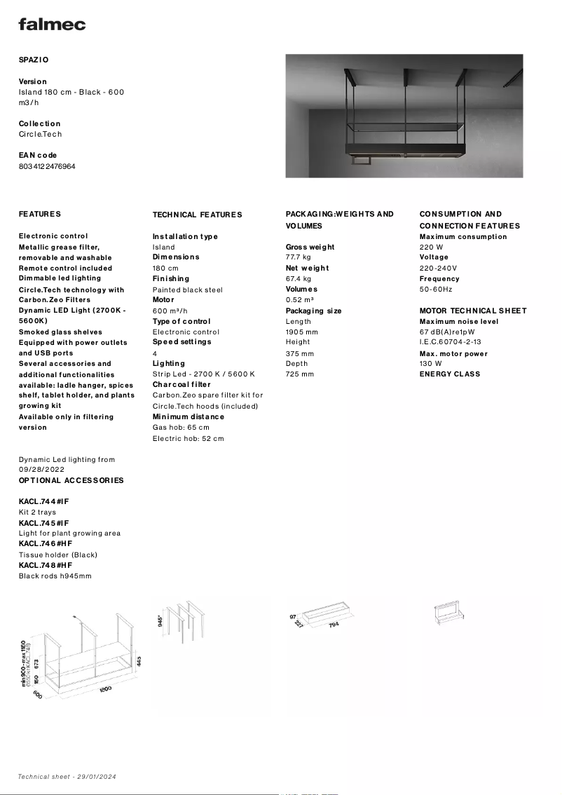 Image de la première page du manuel de l'appareil Spazio