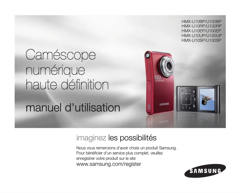 Page 1 de la notice Manuel utilisateur Samsung HMX-U10RP