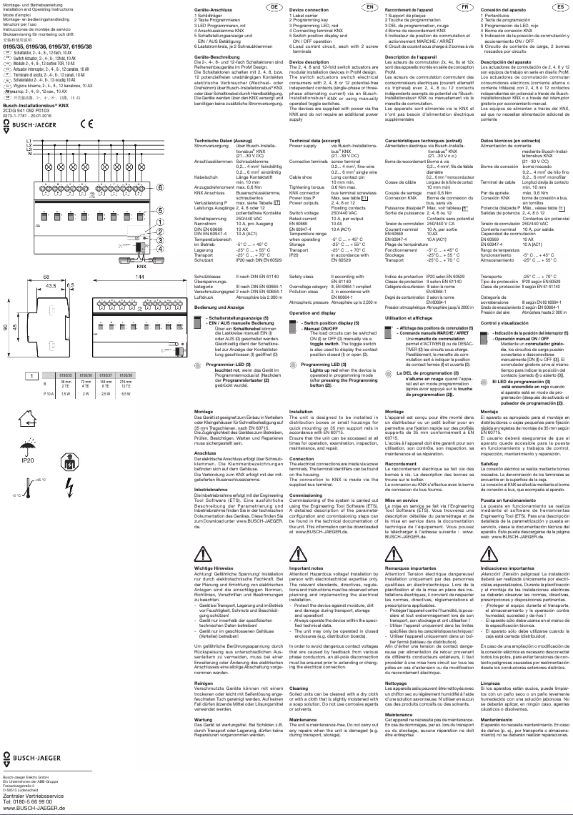 Image de la première page du manuel de l'appareil 2CKA006189A0097