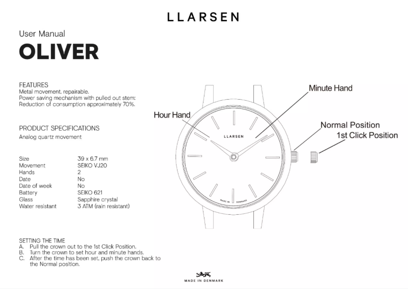 Image de la première page du manuel de l'appareil OLIVER 147GFG3