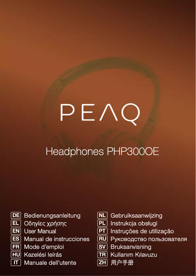 Page 1 de la notice Manuel utilisateur PEAQ PHP300OE