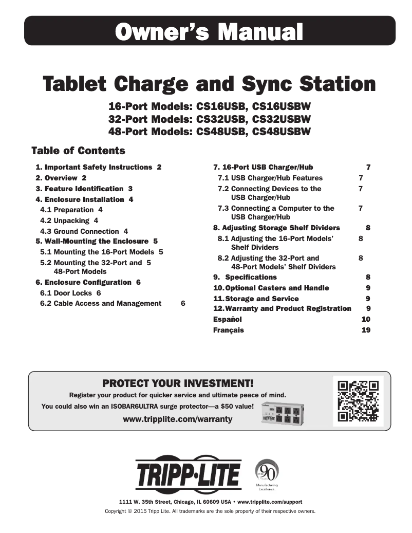 Page n°1 - Manuel utilisateur Tripp Lite CS16USBW