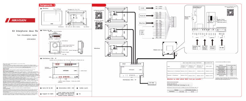 Page n°1 - Guide de démarrage rapide Hikvision DS-KH6320EY-WTE2