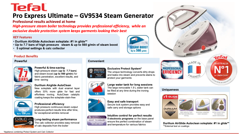 Image de la première page du manuel de l'appareil Pro Express Ultimate GV9534