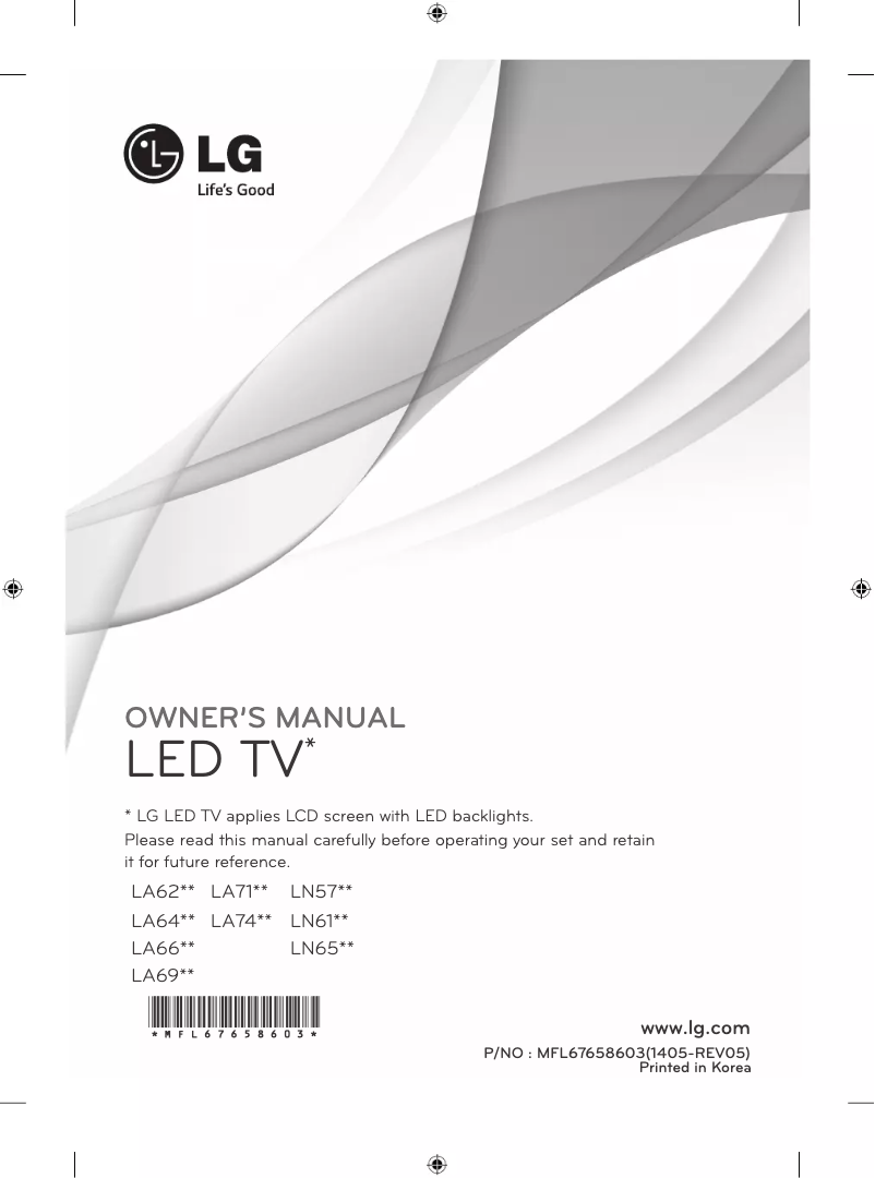 Página 1 del manual Manual de usuario LG 47LA620S