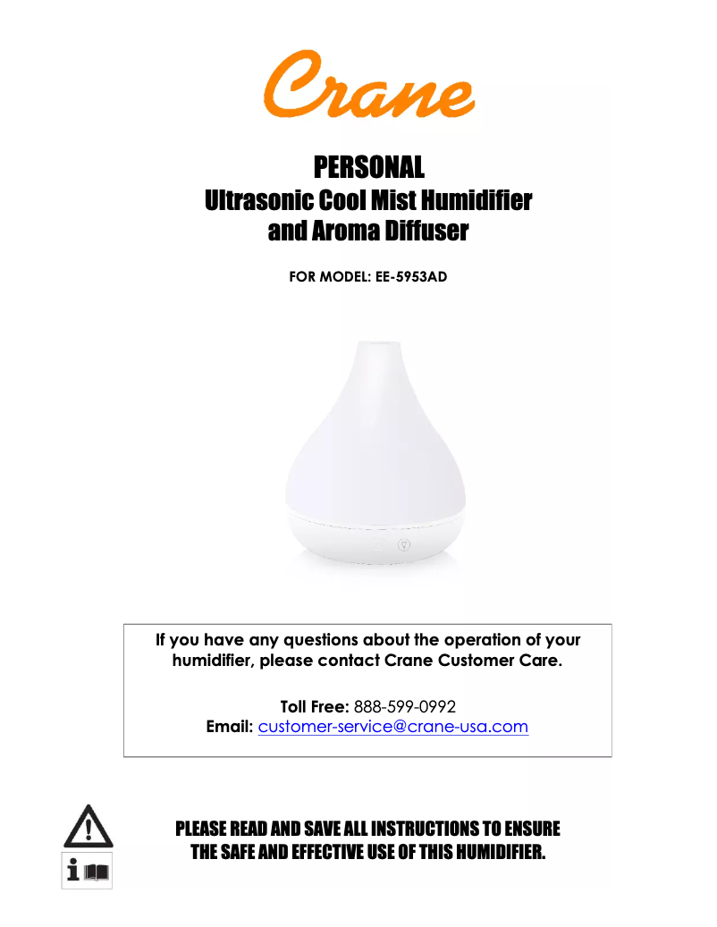 Page 1 de la notice Mode d'emploi Crane EE-5953AD