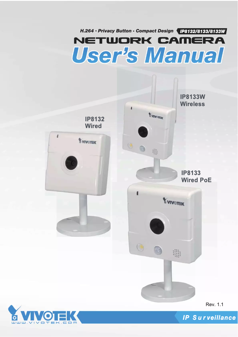 Page 1 de la notice Manuel utilisateur Vivotek IP8133