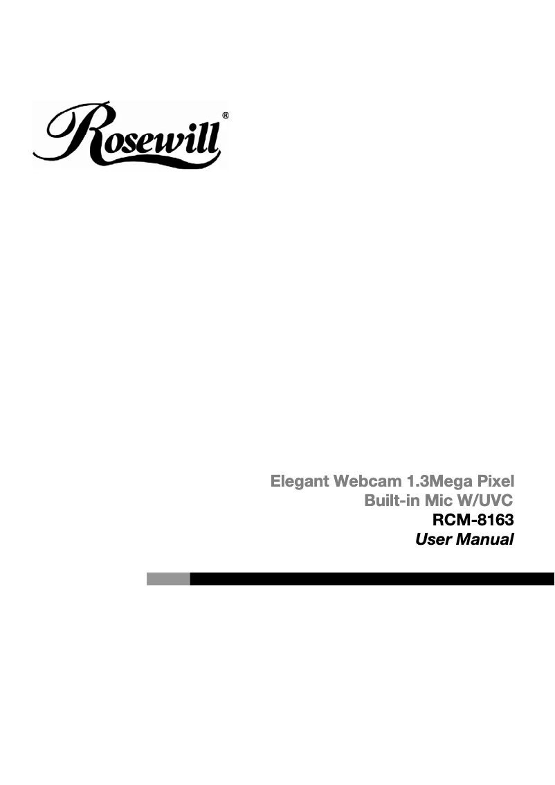 Page n°1 - Manuel utilisateur Rosewill RCM-8163