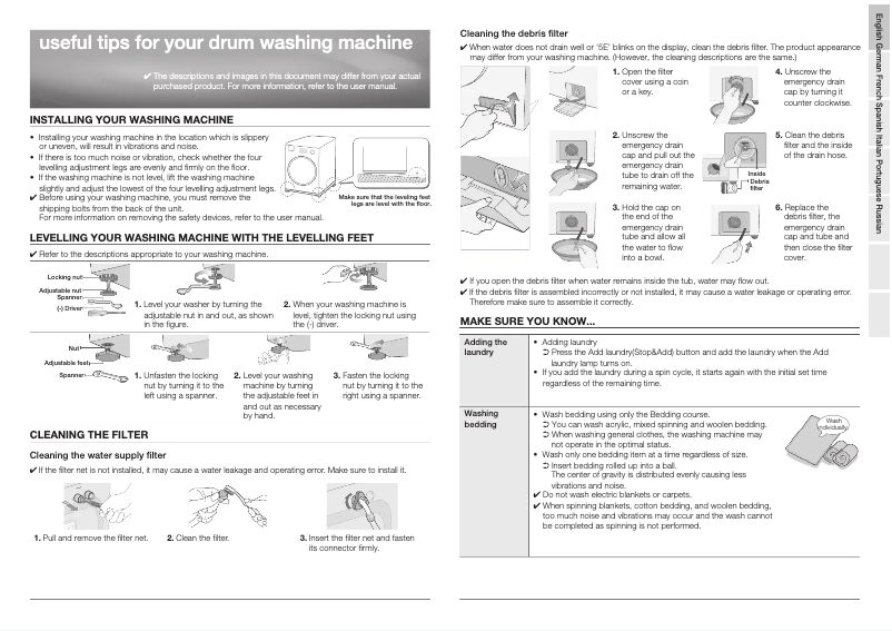 Page n°1 - Manuel utilisateur Samsung WF9702N5V