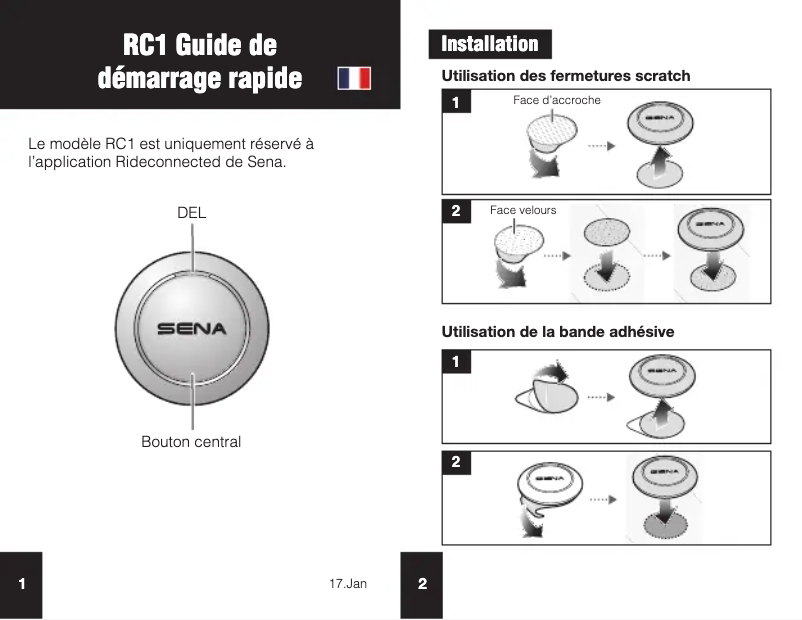 Image de la première page du manuel de l'appareil RC1