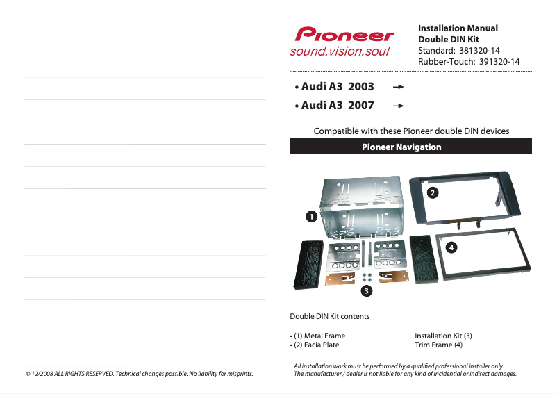 Page n°1 - Manuel utilisateur Pioneer 381320-14