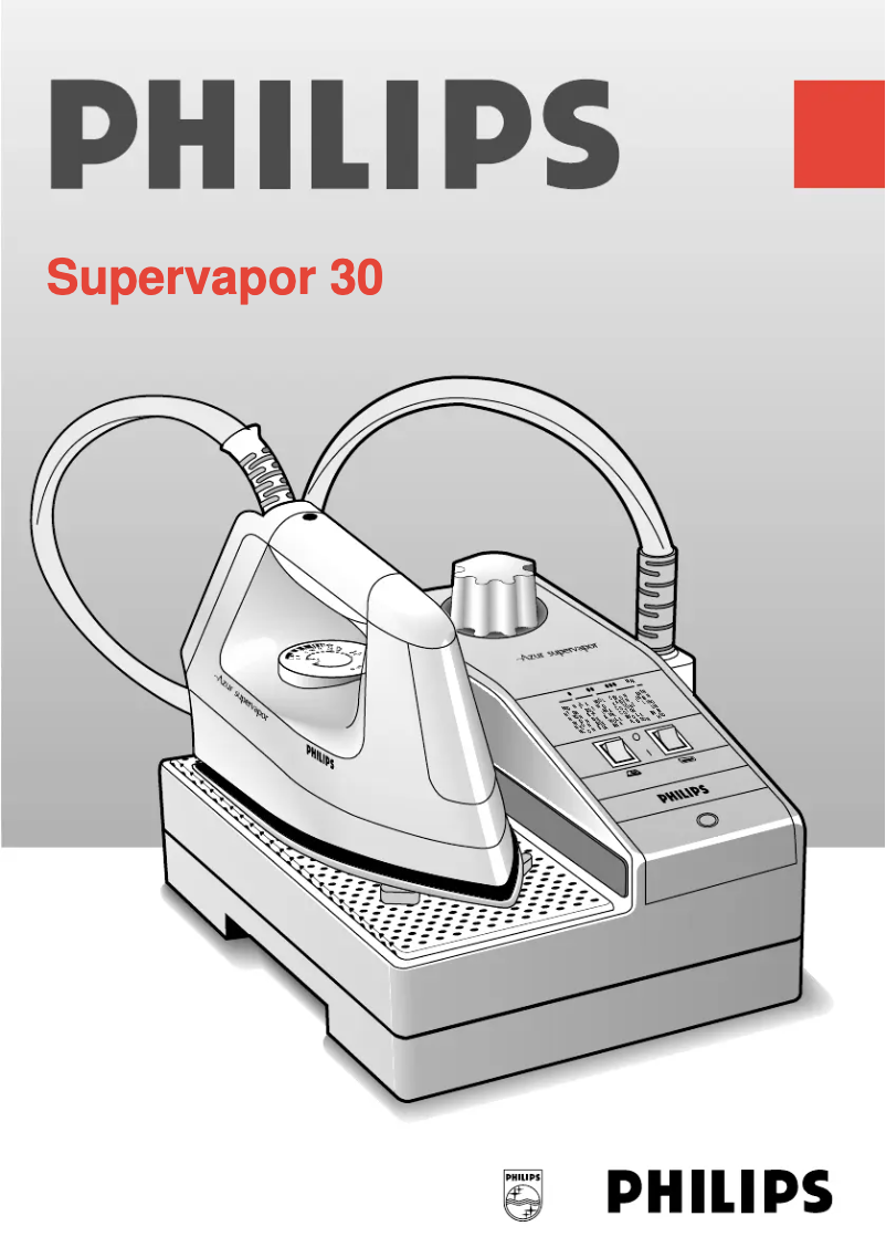 Page n°1 - Manuel utilisateur Philips Supervapor 30 HI900