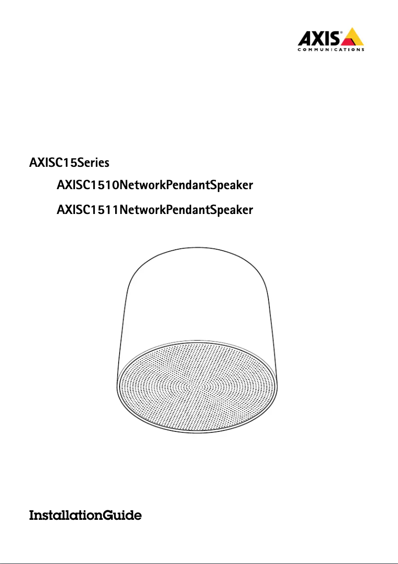 Page 1 de la notice Manuel utilisateur Axis C1511