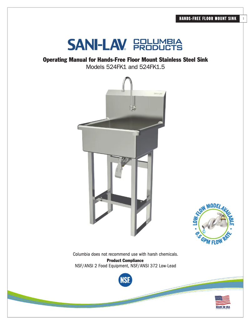 Imagen de la primera página del manual del dispositivo 524FK1