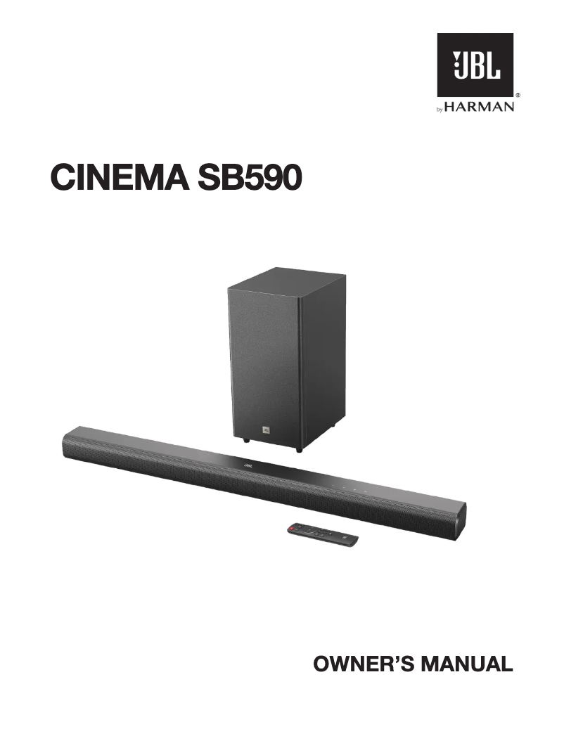 Page n°1 - Manuel utilisateur JBL Cinema SB590