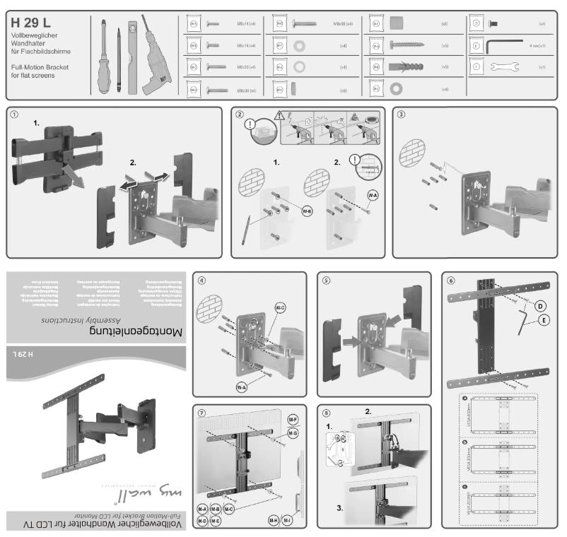 Page 1 de la notice Manuel utilisateur My Wall H 29 L