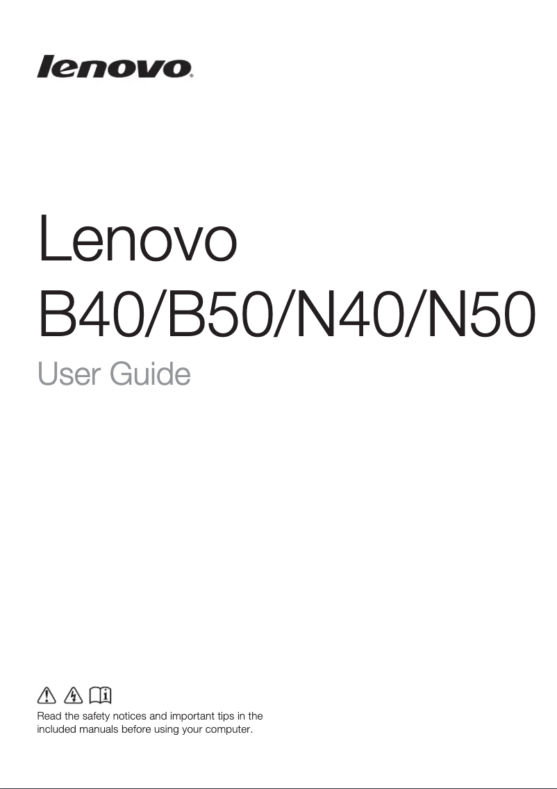 Page n°1 - Manuel utilisateur Lenovo Essential B40-80