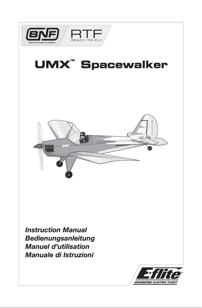 Page 1 de la notice Manuel utilisateur E-flite UMX Spacewalker