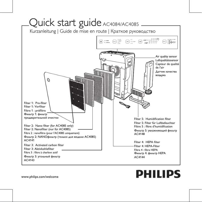 Imagen de la primera página del manual del dispositivo AC4085