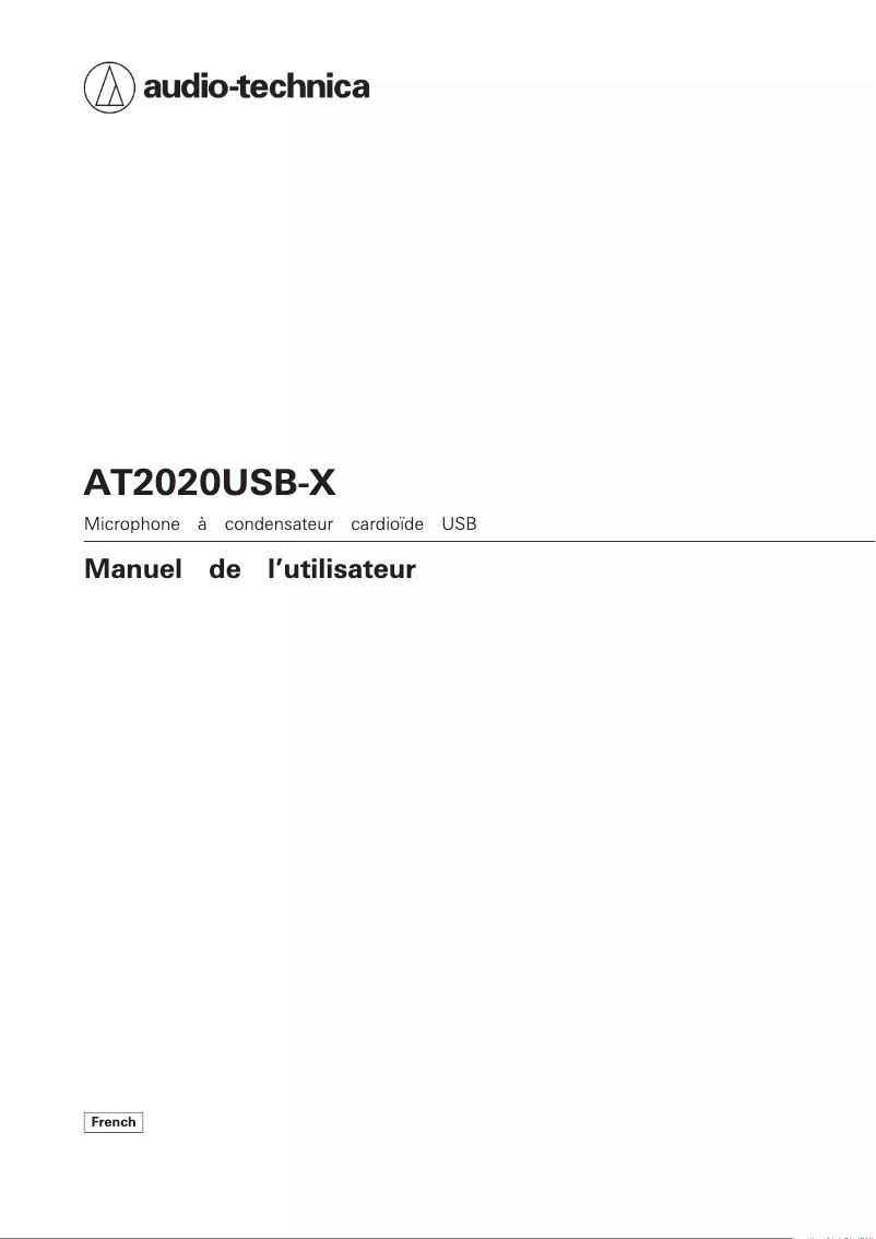 Page n°1 - Manuel utilisateur Audio-Technica AT2020USB-X