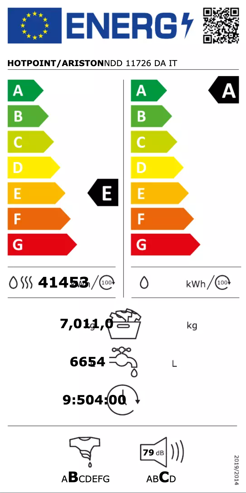 Page n°1 - Manuel utilisateur Hotpoint NDD 11726 DA IT