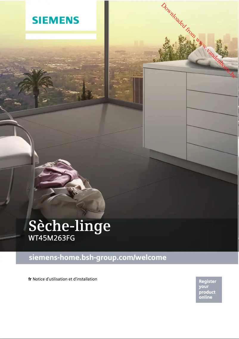 Page 1 de la notice Manuel utilisateur Siemens WT45M263FG